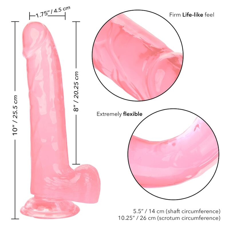 DILDO REGINA CALEX - ROSA DIMENSIONI 20,3 CM