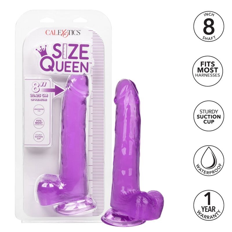 DILDO REGINA DIMENSIONI CALEX - VIOLA 20,3 CM