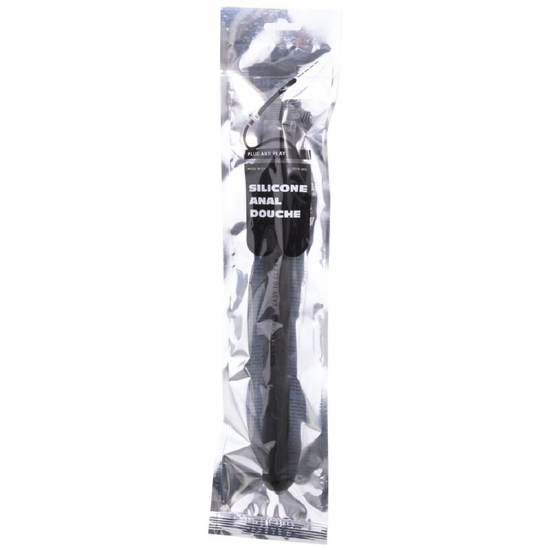 DOCCIA ANALE IN SILICONE ALL BLACK MEGA RIPPLE - 28.5CM