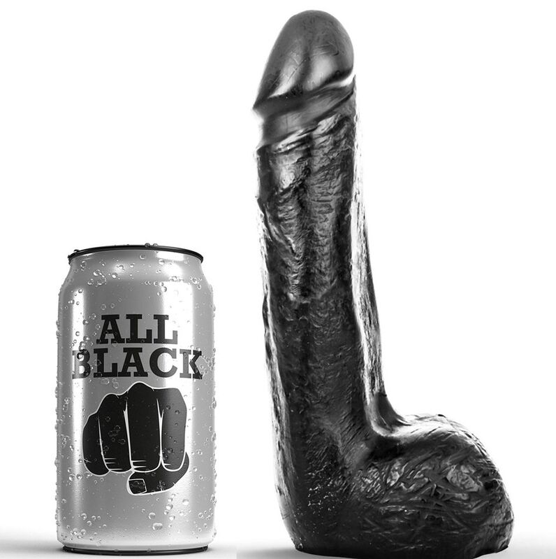 DILDO TUTTO NERO LISCIO 20 CM