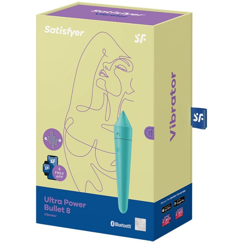 STIMOLATORE CLITORIDEO SATISFYER ULTRA POWER BULLET 8 - TURCHESE