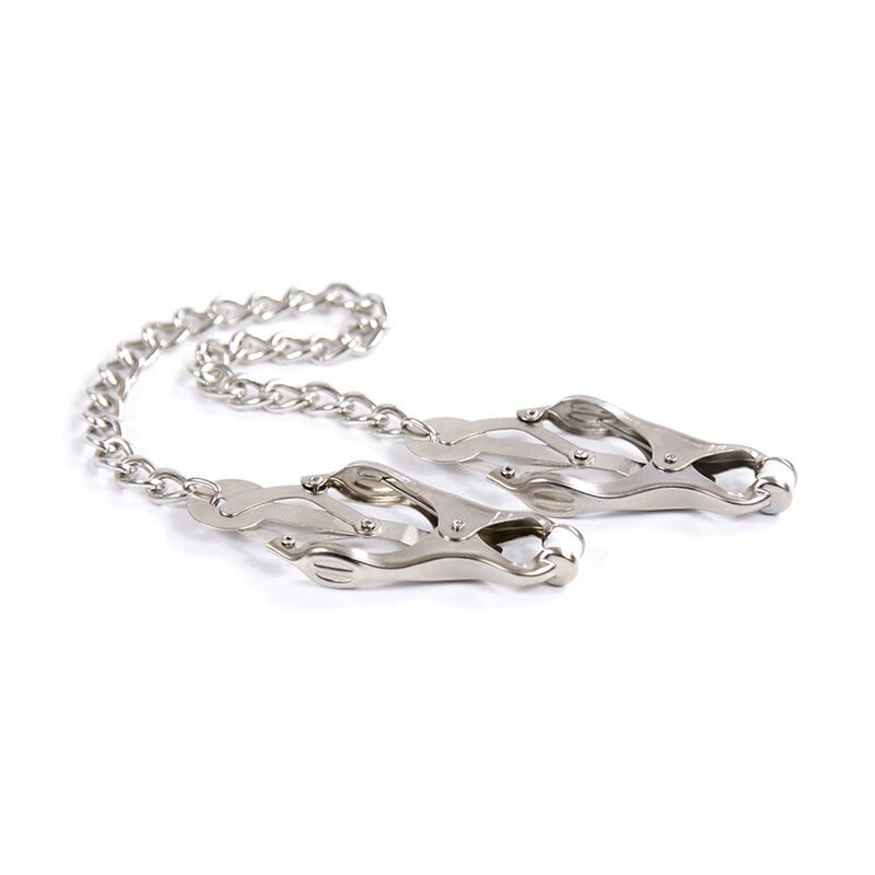 MORSETTI PER CAPEZZOLI METALLICI FETISH OHMAMA E CATENA