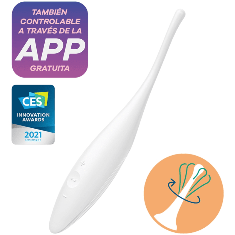 STIMOLATORE ZONE EROGENE SATISFYER TWIRLING JOY CLIT - BIANCO