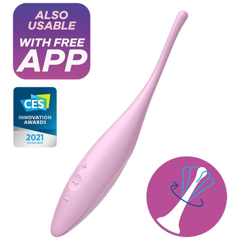 STIMOLATORE ZONE EROGENE SATISFYER TWIRLING JOY CLIT TIP - ROSA