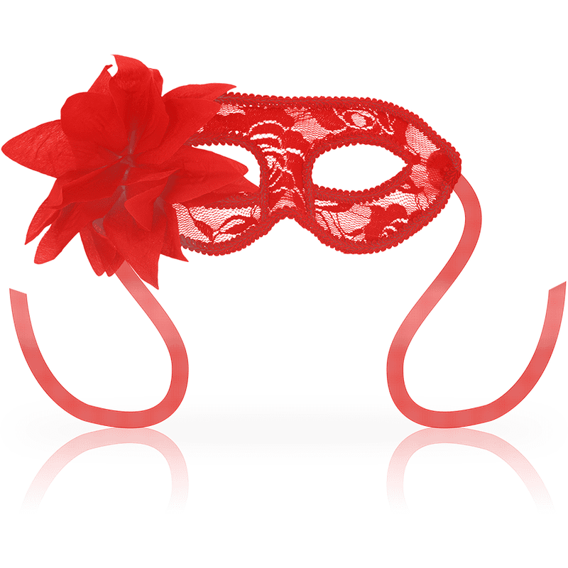 MASCHERE DI OHMAMA MASCHERA IN PIZZO E FIORE - RED