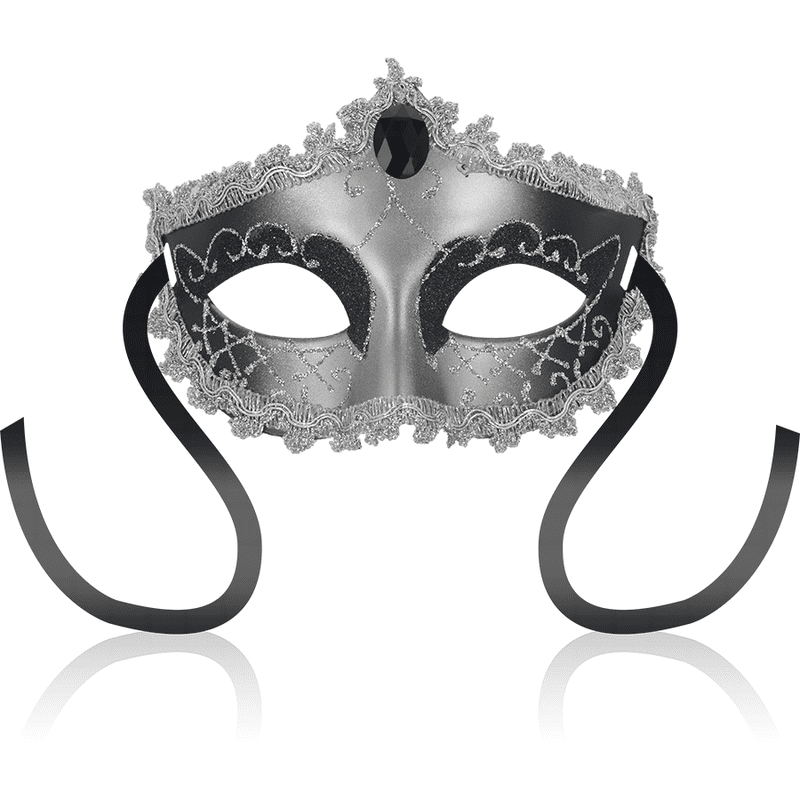 MASCHERE OHMAMA MASCHERA OCCHIALE CON CON DIAMANTE NERO - GRIGIO