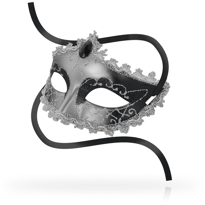 MASCHERE OHMAMA MASCHERA OCCHIALE CON CON DIAMANTE NERO - GRIGIO