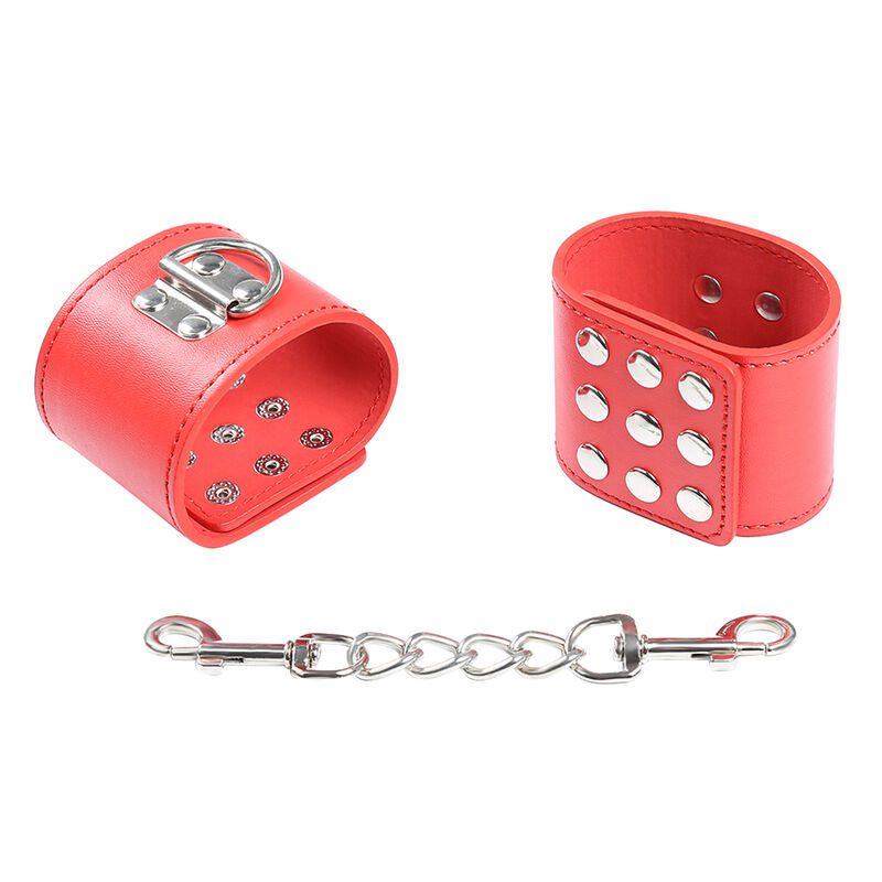 FERMAPOLSI CON BORCHIE OHMAMA FETISH COLORE ROSSO