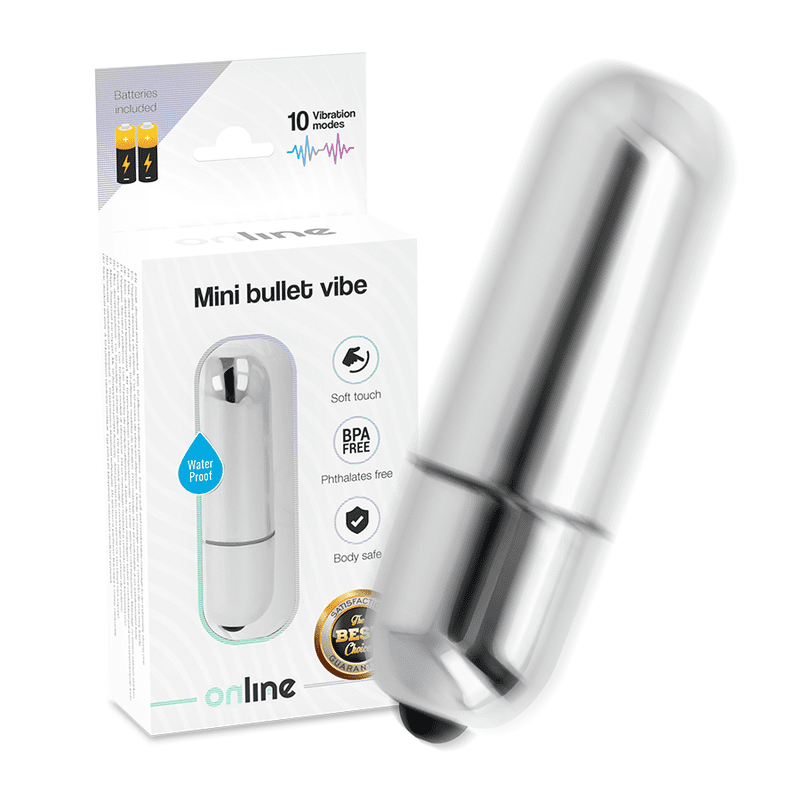 VIBRATORE MINI VIBE ONLINE - IMPERMEABILE - ARGENTO