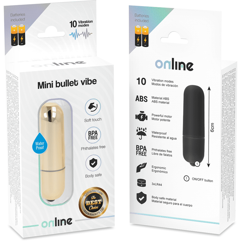 VIBRATORE MINI VIBE ONLINE - IMPERMEABILE GOLDEN