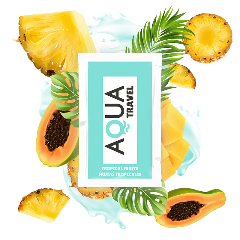 AQUA TRAVEL LUBRIVAGINANTE A BASE D''ACQUA GUSTO FRUTTI TROPICALI - 6 ML