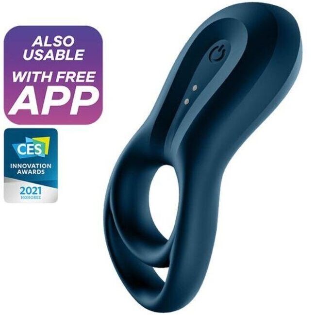 VIBRATORE AD ANELLO SATISFYER EPIC DUO BLU