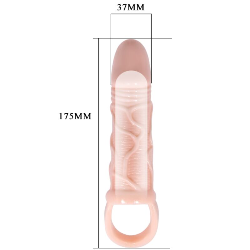 MANICOTTO FALLICO BAILE IN SILICONE CON CINGHIE A SFERA 13,5 CM