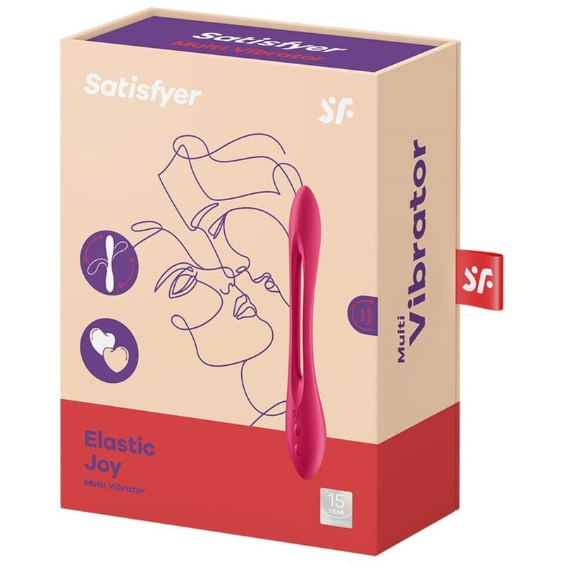 SATISFYER ELASTIC JOY MULTI VIBRATORE - ROSSO