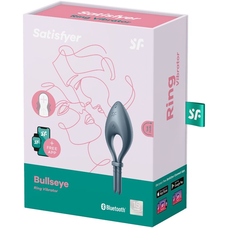 VIBRATORE AD ANELLO SATISFYER BULLSEYE - GRIGIO
