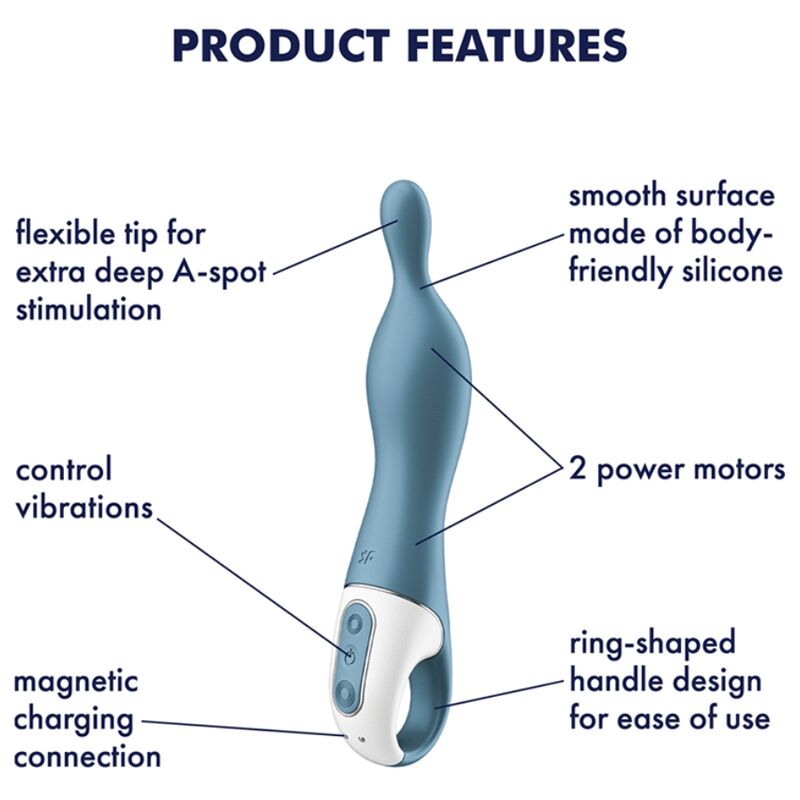 VIBRATORE SATISFYER A-MAZING 1 A-SPOT - BLU