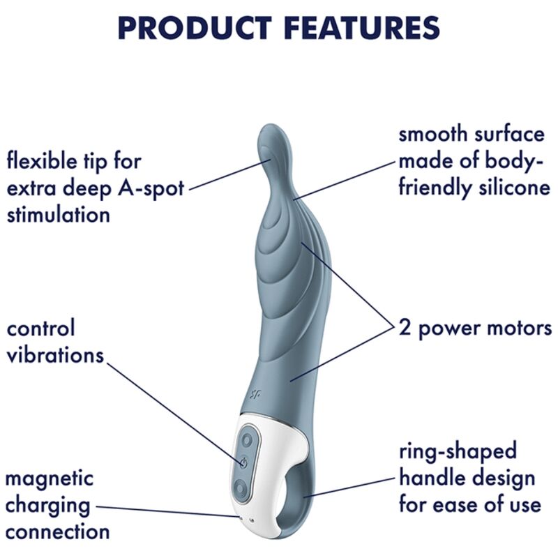 VIBRATORE SATISFYER A-MAZING 2 A-SPOT - GRIGIO