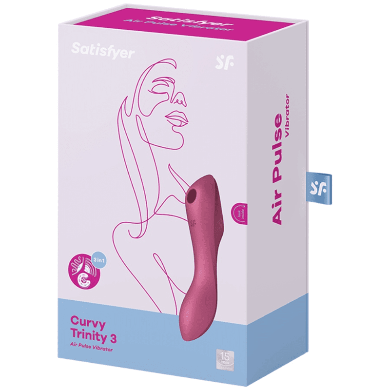 VIBRATORE A IMPULSI D''ARIA SATISFYER CURVY TRINITY 3 - ROSSO