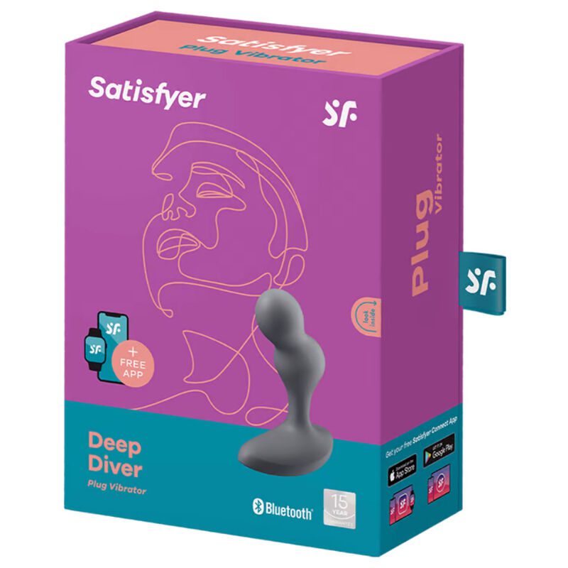 img_122906_4f68060410a7574325a33da99bcf0ad6_1.jpg SATISFYER DEEP DIVER VIBRATING PLUG APP - GREY