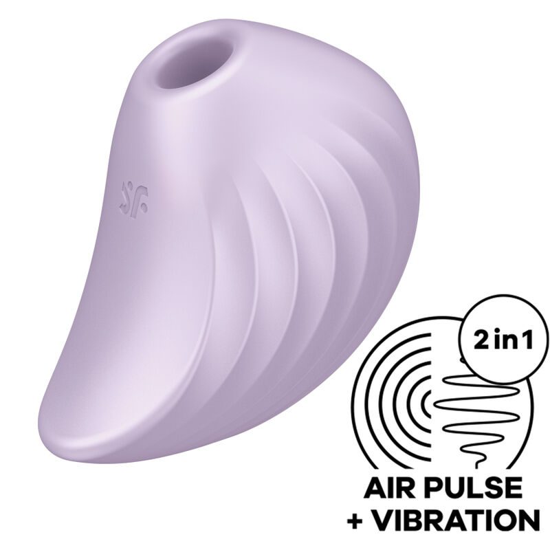 STIMOLATORE E VIBRATORE A IMPULSI D'ARIA SATISFYER PEARL DIVER - VIOLA