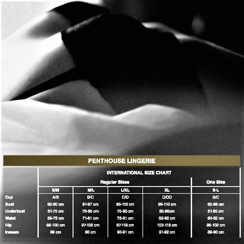 BODY NERO SEXY S/M/L NERO - PENTHOUSE LINGERIE
