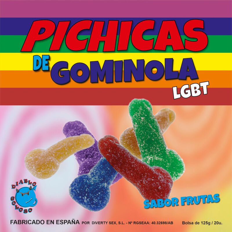 CARAMELLE GOMMOSE CON ZUCCHERO FORMA PENE PRIDE - LGBT