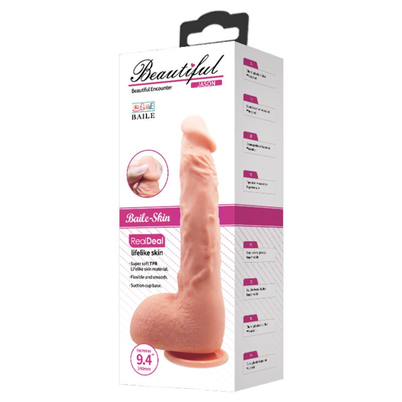 DILDO REALISTICO JASON NATURALE 24 CM