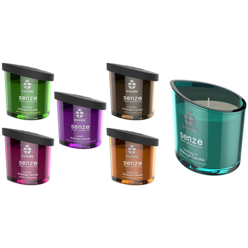 CANDELA DA MASSAGGIO SWEEDE SENZE SEDUCTION - CHIO DI garofano, ARANCIO, LAVANDA