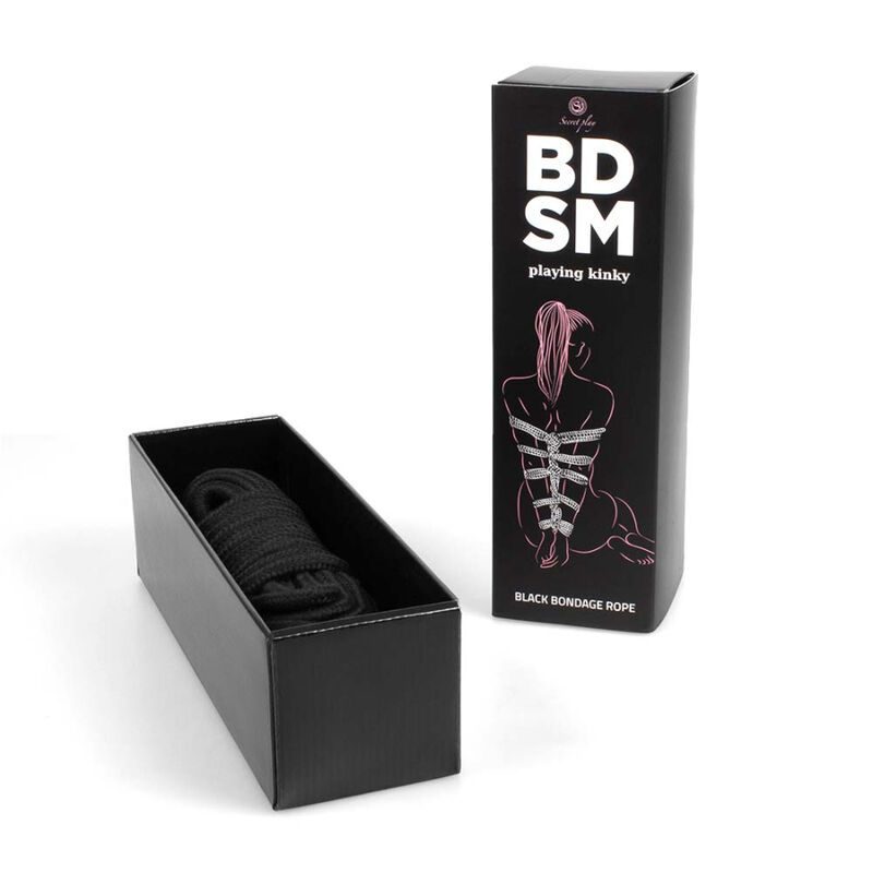 SECRETPLAY BLACK BONDAGE ROPE - COLLEZIONE BDSM