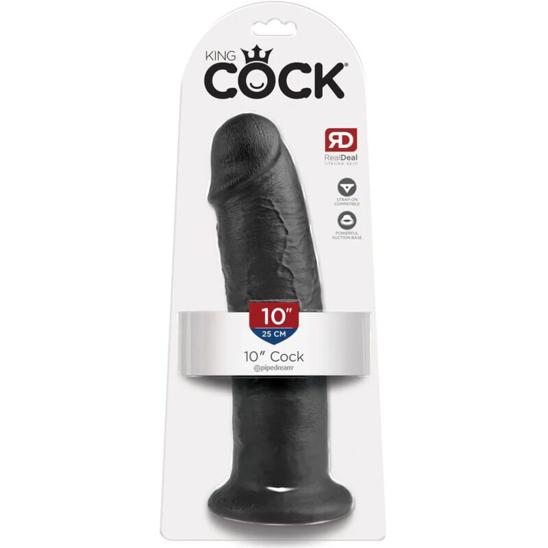 KING COCK 10" PENE NERO 25 CM