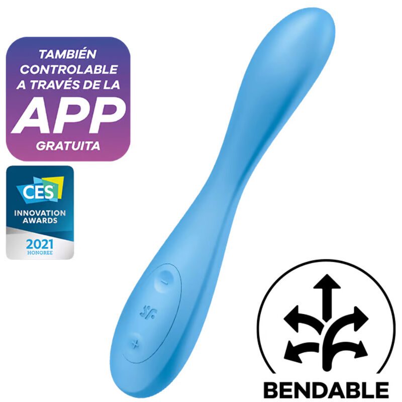 VIBRATORE MULTIFUNZIONE SATISFYER PUNTO G FLEX 4+ - BLU
