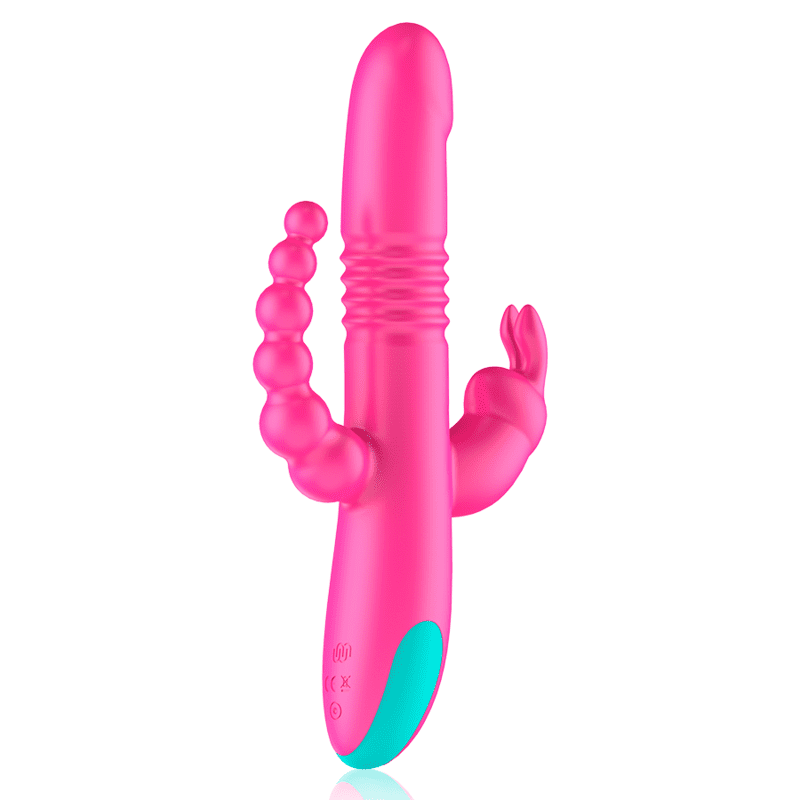 VIBRATORE TRIPLA STIMOLAZIONE HAPPY LOKY DONALD: ANALE, PUNTO G, CLITORIDE COMPATIBILE CON WATCHME WIRELESS TECHNOLOGY