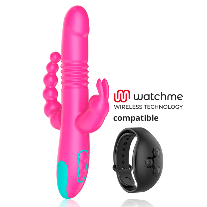 VIBRATORE TRIPLA STIMOLAZIONE HAPPY LOKY DONALD: ANALE, PUNTO G, CLITORIDE COMPATIBILE CON WATCHME WIRELESS TECHNOLOGY