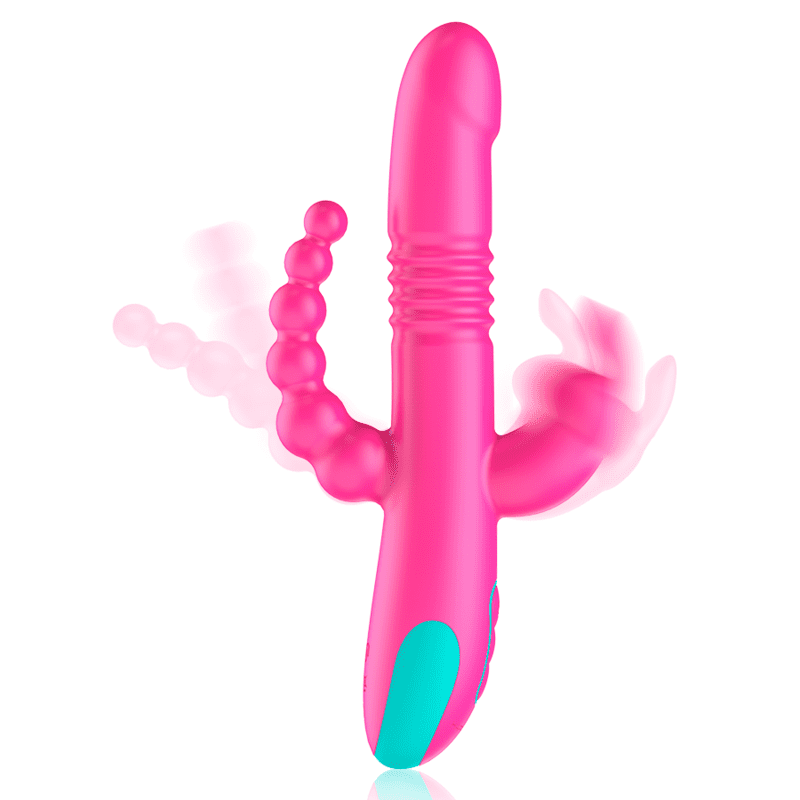 VIBRATORE TRIPLA STIMOLAZIONE HAPPY LOKY DONALD: ANALE, PUNTO G, CLITORIDE COMPATIBILE CON WATCHME WIRELESS TECHNOLOGY
