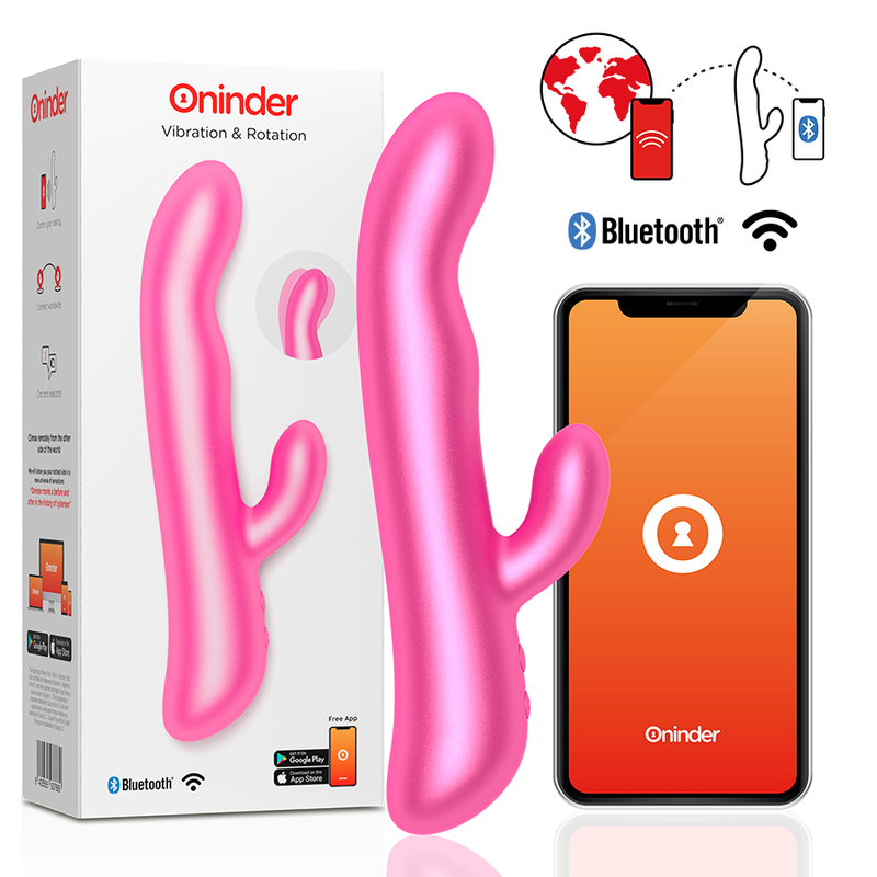 VIBRATORE A ROTAZIONE CON APP GRATUITA ONINDER - ROSA