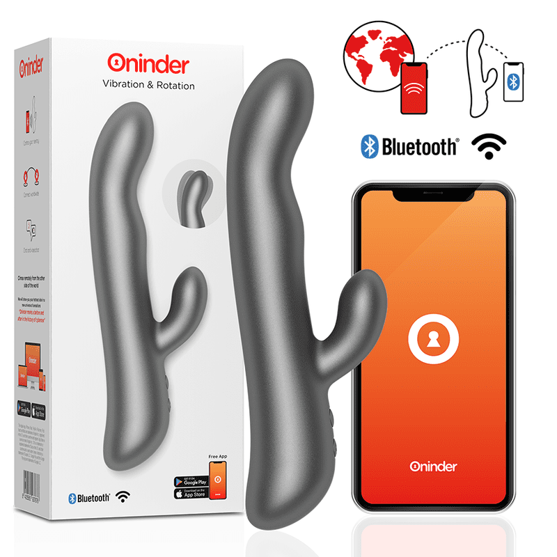 VIBRATORE A ROTAZIONE CON APP GRATUITA ONINDER - NERO