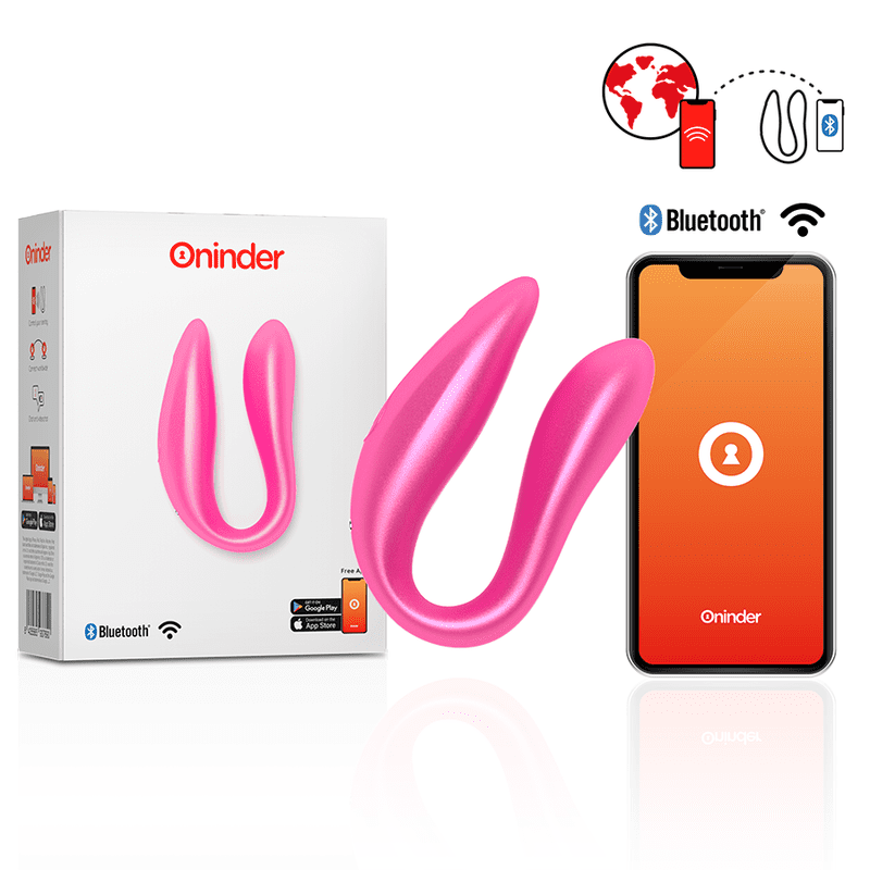 STIMOLATORE CLITORIDEO E PUNTO G CON APP ONINDER - ROSA