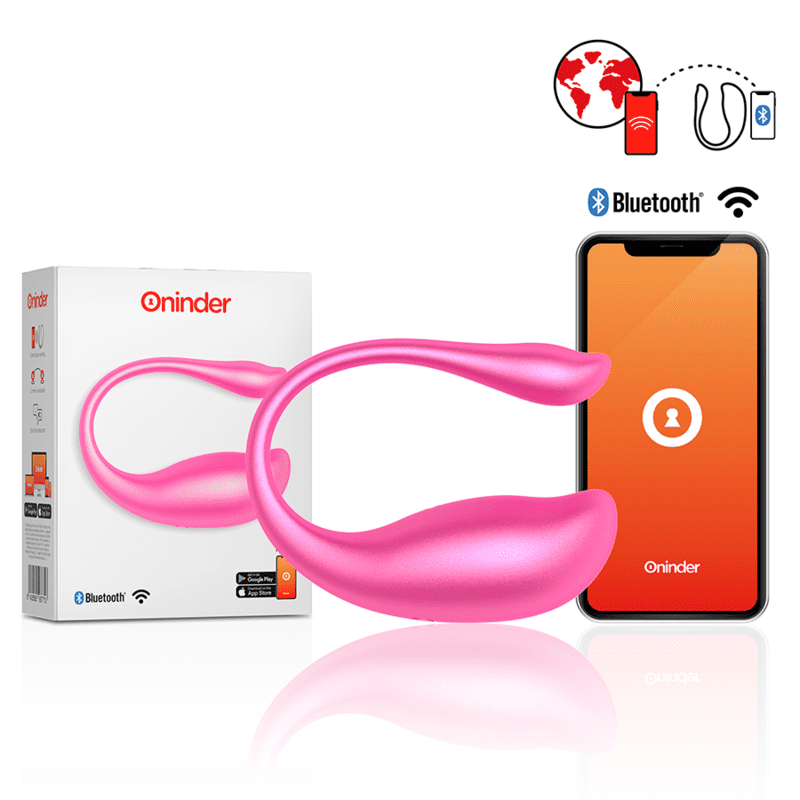 STIMOLATORE CLITORIDEO A UOVO CON APP ONINDER - ROSA