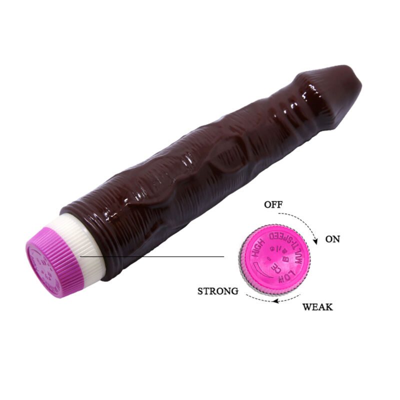 WAVES OF PLEASURE VIBRATORE REALÍSTICO MARRON 23 CM