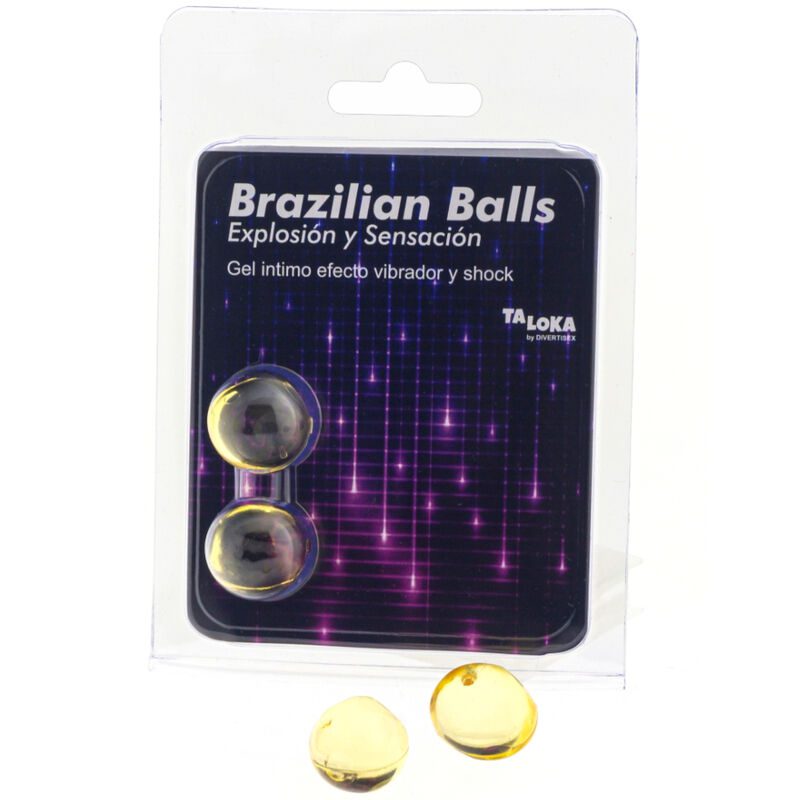 TALOKA - 2 PALLINE BRASILIANI GEL VIBRANTE E EFFETTO SHOCK ECCITANTE