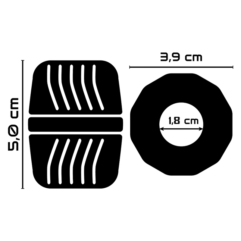 ANELLO FALLICO SUPER FLESSIBILE RESISTENTE 5CM - NERO