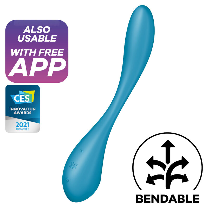 VIBRATORE MULTIFUNZIONE SATISFYER G-SPOT FLEX 5 - BLU