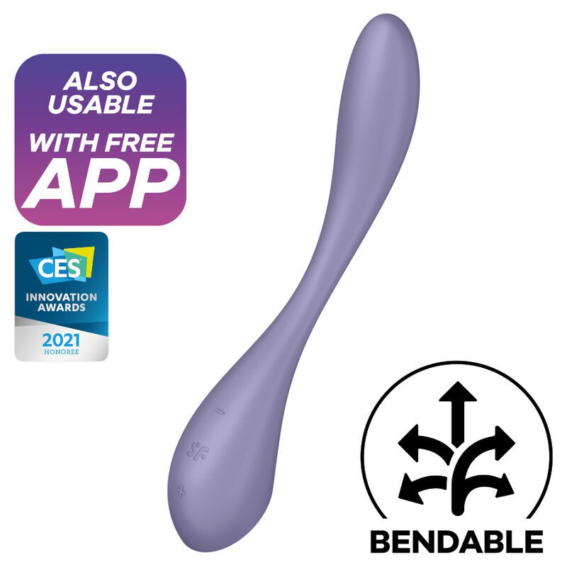 VIBRATORE MULTIFUNZIONE SATISFYER G-SPOT FLEX 5 - LILLA