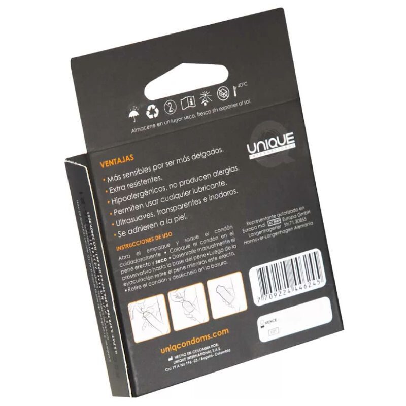 PRESERVATIVO SENZA LATTICE UNIQ CLASSIC 3 UNITÀ