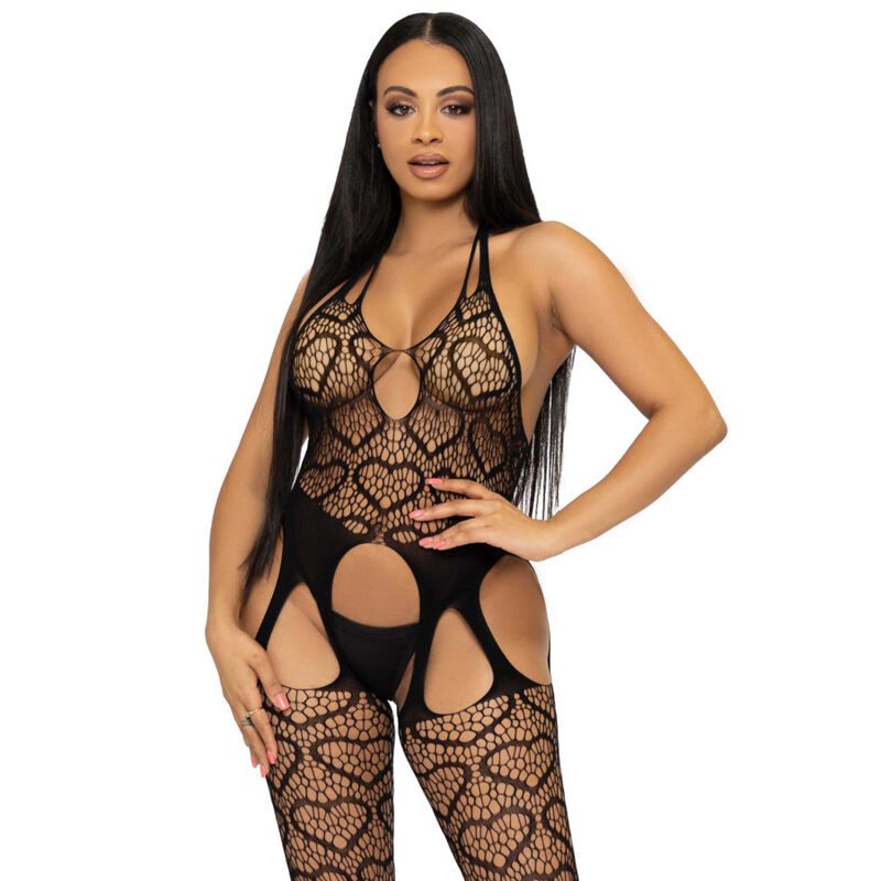 BODY ROSSO TAGLIA UNICA CON GIARRETTIERA LEG AVENUE
