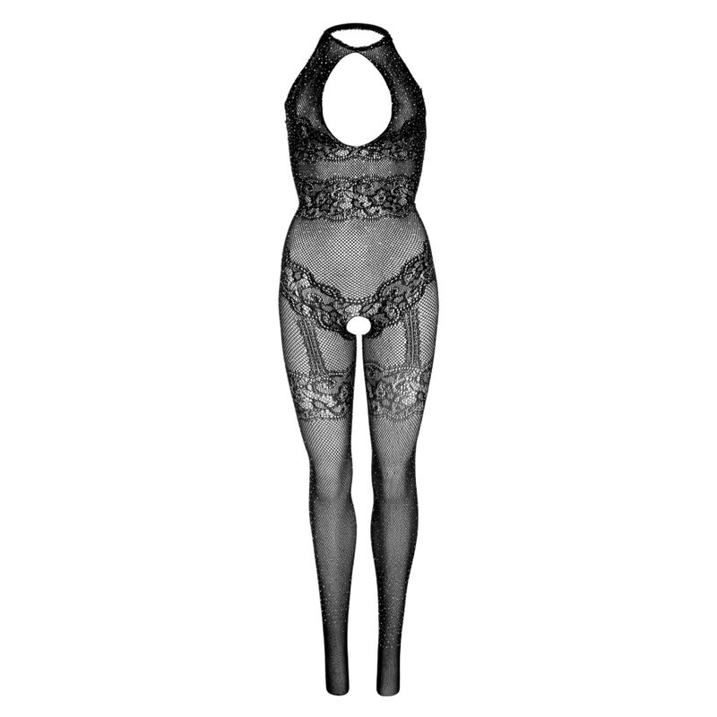 BODY A RETE SENZA CUCITURE LEG AVENUE - TAGLIA UNICA - NERO