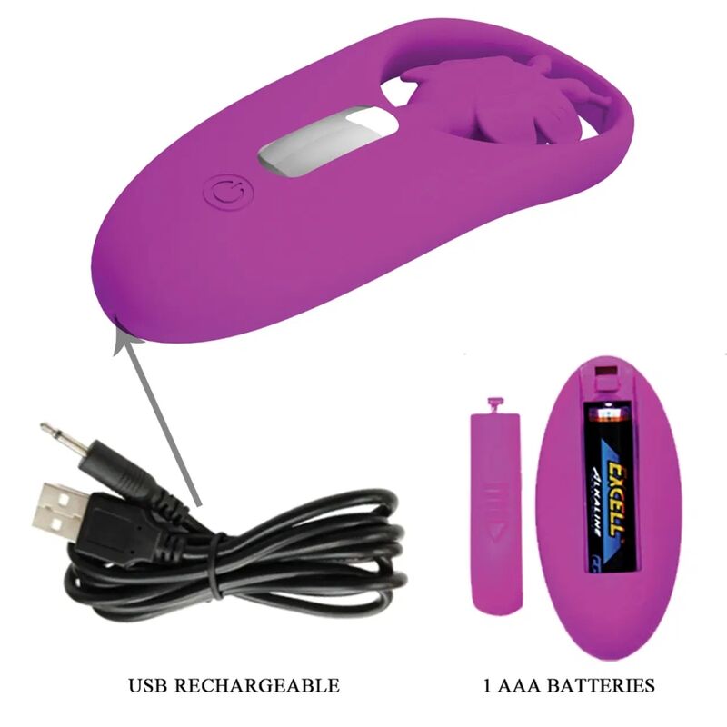 STIMOLATORE CLITORIDEO CON TELECOMANDO PRETTY LOVE DANCING BUTTERFLY - VIOLA