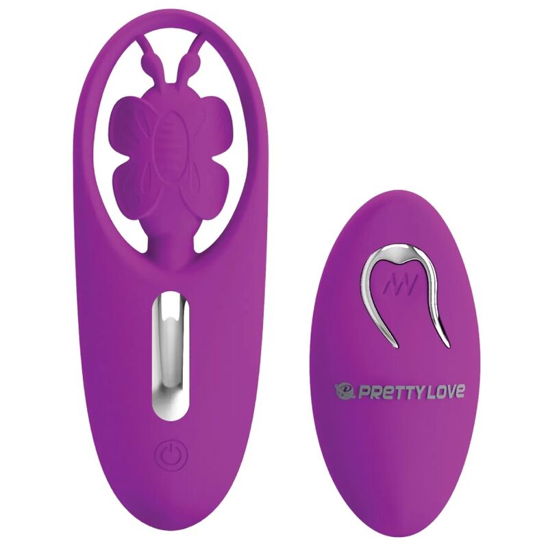 STIMOLATORE CLITORIDEO CON TELECOMANDO PRETTY LOVE DANCING BUTTERFLY - VIOLA