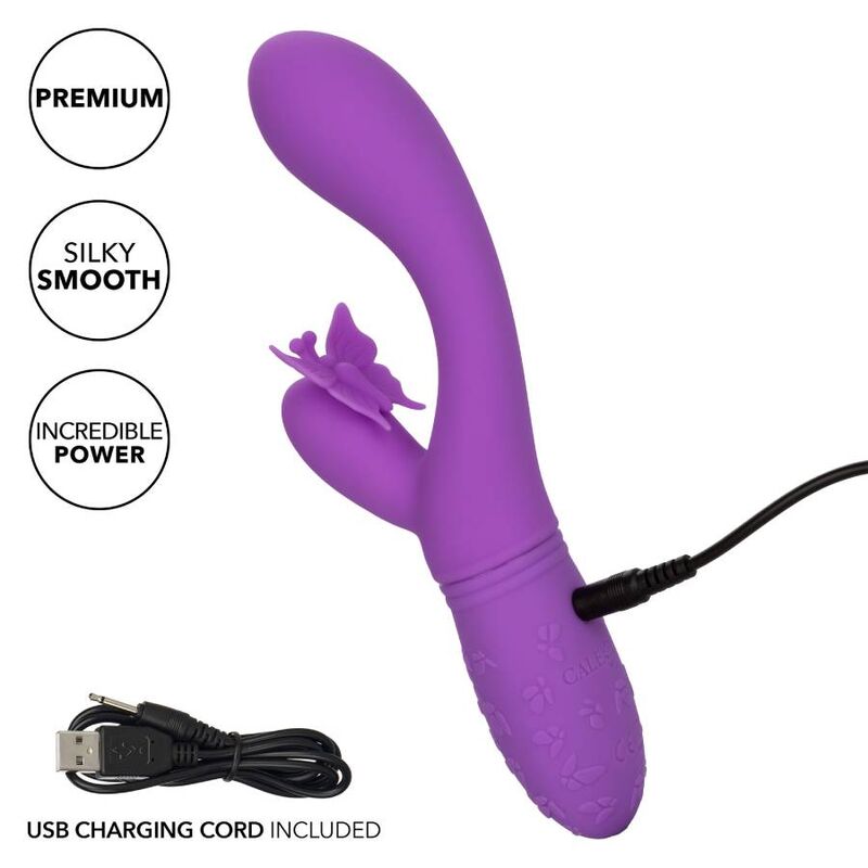 MASTURBATORE FEMMINILE 10 FUNZIONI CALIFORNIA EXOTICS BUTTERFLY KISS FLUTTER VIOLA