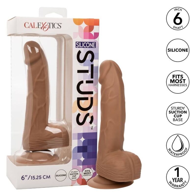 DILDO IN SILICONE CALIFORNIA EXOTICS - 15,24 CM MARRONE